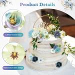 40 stuks kunstbloemen om te knutselen, 2,5 cm ~ 5 cm, bloemendecoratie, blauwe kleur kunstbloemen als echt, kunstbloemen bloemkoppen kunnen voor haarsieraden, kleding