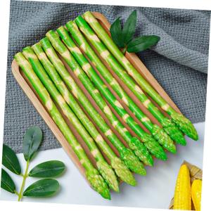 5st Simulierter Spargel Künstliche Spargelverzierung Künstlicher Spargelfarn Simulierte Spargelmodelle Spargel-Modelle Lebensechter Spargel Künstliches Spargeldekor PVC Green