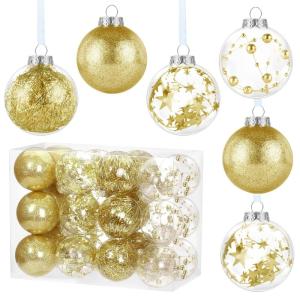 , goud, 24 x , kerstboomversiering, kerstdecoratie voor kerstfeest