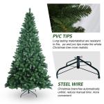 7,5 Fuß künstlicher Weihnachtsbaum mit 1480 PVC-Zweigen, Stabiler Metallständer, schneller Aufbau, automatisches Spreiz- und Schließdesign für einfache Weihnachtsdekoration (1