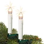 Lichtketting kaarsen kerstboom, kaarsen lichtketting binnen met clip, 30 lampen, verlichte lengte 1160 cm, afstand 40 cm kabel groene schacht wit, voedingskabel 1,5 m, voor binnen 