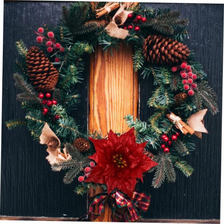 21 STK künstliche Blumen künstliche blüten Artificial künstliche weihnachtsblume Weihnachtsgirlanden blühen künstliche Pflanzen drinnen Weihnachtsdekorationen DIY Deko