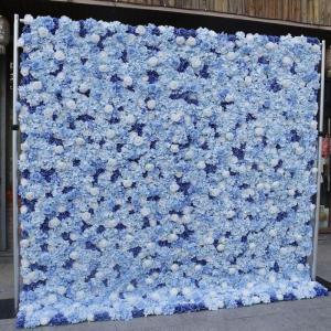 Blaue Und Weiße Blumenwandplatte, Künstliche Blumenwand, Wandblumen-Seidenrose, Blumenwandplatte, Verwendet Für Hochzeit, Gartenwand, Party, Kirchenwand, Bühnenhintergrund(2M*3