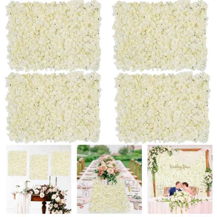 Blumenwandhintergrund für Hochzeit, Hortensien, künstliche Blumenmatte, Wanddekoration, Hochzeitszeremonie, Event-Dekoration für DIY-Mittelstücke, Arrangements, Party, Heimdeko