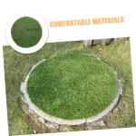 Schachtdeksel decoratie gazon eettafel decoratie tafelloper van gras tapijt bureauonderlegger placemat placemat ronde schachtafdekking groene planten