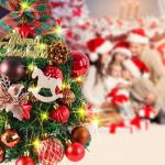 Kunstkerstboom, moeilijk ontvlambaar, pvc-dennenboom, kerstboom met ornamenten, indoor kunstdecoratie