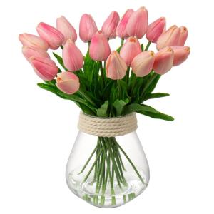 10 stuks kunsttulpen, latex bloemen, echte touch, tulp, decoratieve kunstplant, lengte 34 cm, voor thuis, kamer, bruiloftsboeket, feest, bloemstuk