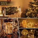 Led-lichtsnoer met USB-stekker, 200 leds, 20 m, koperen led-draad, lichtketting voor , met afstandsbediening, 8 modi met timer en dimmen, kerstlichtketting voor kerstdecoratie, war