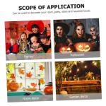 8St Augenblumenarrangement Dekor Seidenstrauß aus schwarzen Rosen Verzierungen Halloween Party Halloween Scherzartikel kunstpflanze emulierte Rose Halloween-Rose Polyester Lavende