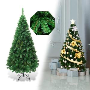 Kunstkerstboom, dennenboom met metalen standaard, pvc-naalden, kunstboom, ideaal voor thuis, kantoor, winkels en hotels, groen