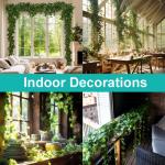 48 stuks kunstklimop, hangende slinger, klimopslinger, kunstplant slinger, kunstplant slinger, nep-klimop voor bruiloft, keuken, tuin, feest, wanddecoratie
