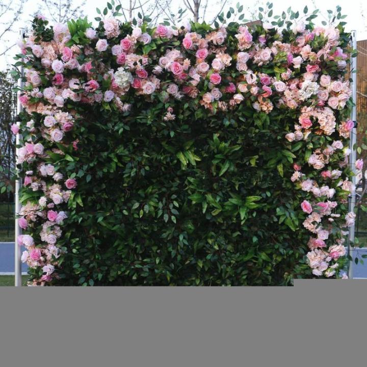 Simulation Blumenwand Hintergrundwand Grüne Pflanzwand, 5D-Hochzeitshintergrundsimulation Rosentuchhintergrund Outdoor-Event Hochzeitsarrangement Pflanzenwand Für Fotohintergrund