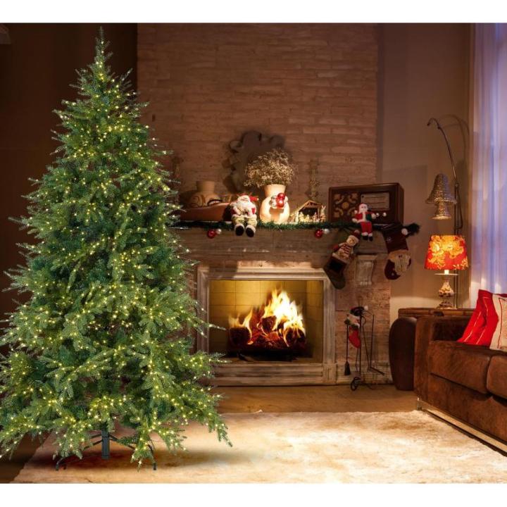 Led-kerstboom binnen: premium kunstkerstboom met 3000 leds, 8 lichtmodi, 210 cm (dennenboom LED-verlichting)