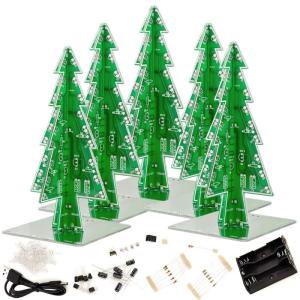 5 x DIY LED kerstboomkit om zelf te solderen Inclusief E-Book!