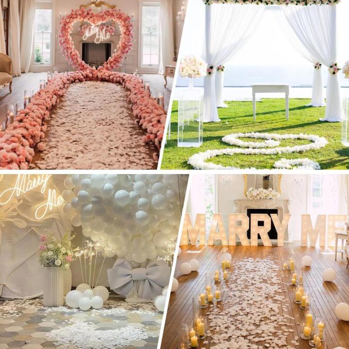 1200 stück Künstliche Rosenblätter, Romantische Rosenblätter Deko, Künstliche Rosenblüten Getrocknet für Hochzeit, Valentinstag, Jahrestag, Tischdekoration, Geburtstag, roma