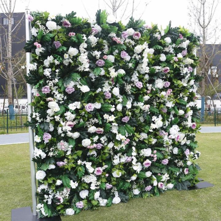 Simulation Rosenwand Hintergrundwand, 5D Stoff Hintergrund Grüne Pflanzenwand Pflanzenwand Für Foto Hintergrund Home Party Hochzeit Hintergrund Hochzeitsdekoration(9.8ftx9.8ft)
