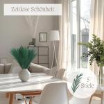 Kunstpampasgras, kleur groen, 5 stelen, 55 cm lengte, kunstmatig pampasgras woonkamer, droogbloemen voor slaapkamer, bruiloft, boho-decoratie