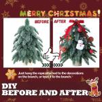 Kleine groene kerstboom, simulatie tafelkerstboom, kleine kerstboom en doe-het-zelfdecoraties, 51 PE-tips, mini-kerstboom voor binnen en buiten, voor een feestelijke touch