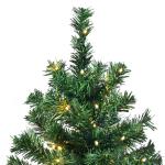 Kunstkerstboom met verlichting, 150 cm, kunstkerstboom met metalen standaard, pvc-kerstboom voor kerstdecoratie, kunstkerstboom met lichtketting