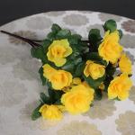 Kunstblumen Deko Künstliche Blumen Blumenstrauss Künstlich Große 33 cm Gardenie Blume Dekoration für Zuhause Tisch Büro Hausgarten Geburtstag Party 0515