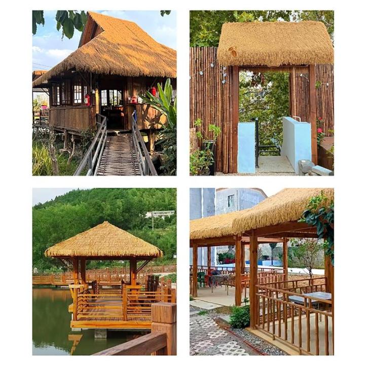 Palm Künstliche Strohdachziegel, Palmdach Paneele Künstliche Palmgras Rolle Kunststoff PE Strohdach, Strohdach Reetdachhaus Reetgedeckt, Synthetische Strohgras, Für Bar Garten T