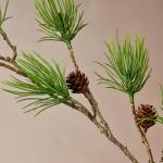 Kerstdennentak, groen, 87 cm, kunstdennentak met natuurgetrouwe dennenappels en naalden, kerstdecoratie, tafeldecoratie voor Kerstmis, kerststuk