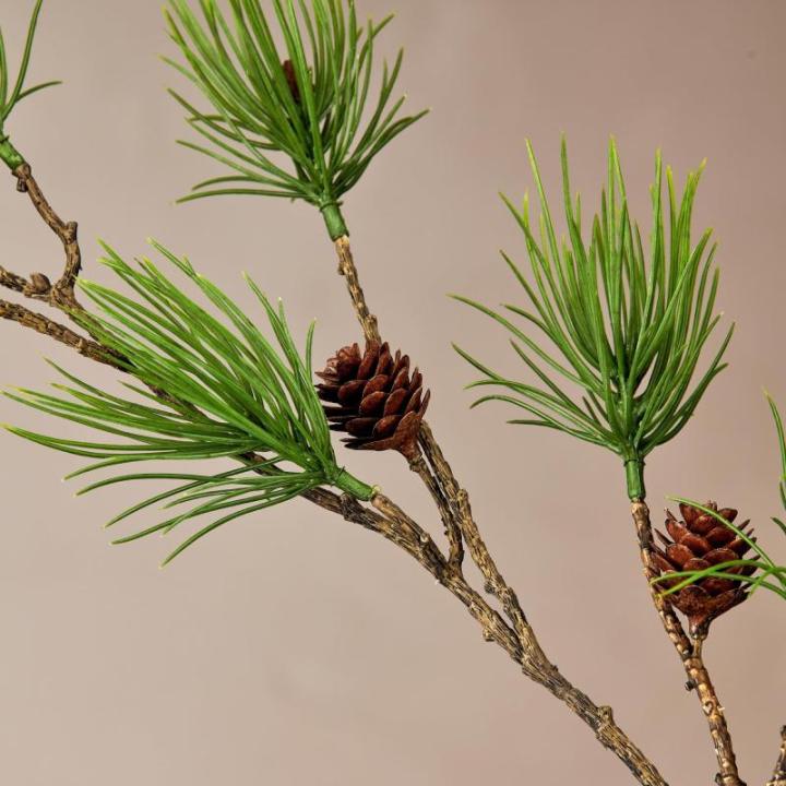 Kerstdennentak, groen, 87 cm, kunstdennentak met natuurgetrouwe dennenappels en naalden, kerstdecoratie, tafeldecoratie voor Kerstmis, kerststuk