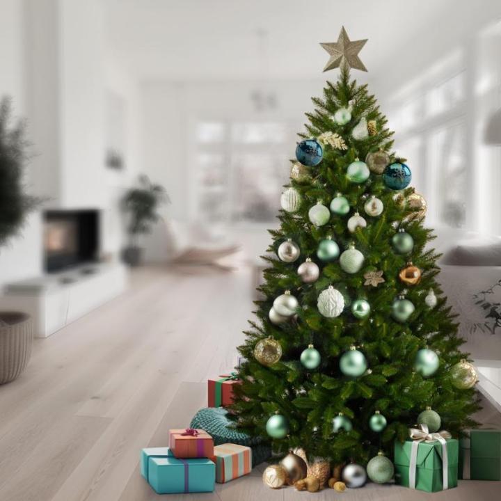 Naturgetreuer Weihnachtsbaum mit Qualität und Langlebigkeit I 180 cm I Made in EU I Künstlich mit Metallständer I Ideal für Festliche Freude Jahr für Jahr (Naturgetreue Spritz