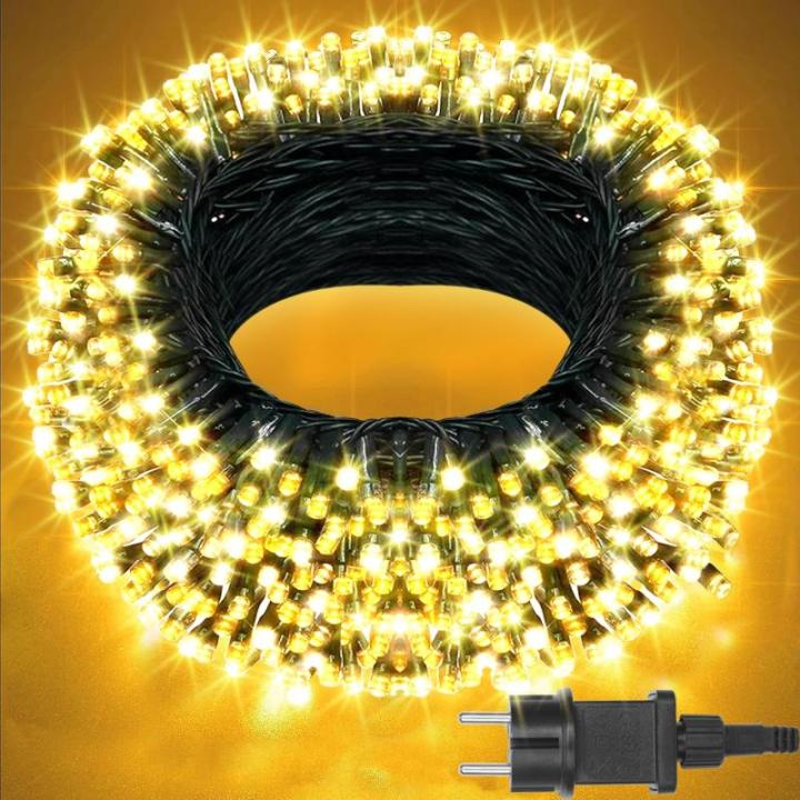 Fairy Lights voor buiten, 30 m, 300 leds, voor binnen en buiten, kerstboom, 8 modi, IP44 waterdicht, met timer, voor Kerstmis, binnen, buiten, tuin, feest