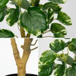 Kunstplant in zwarte pot, 68 cm hoog, kunstmatige Aralia Balfour boom, kunstmatige Aralia Polyscias Fabian plant, kunstboom, potplant voor thuis, kantoor, woonkamer, decoratie