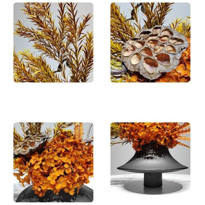 Kunstblumen Zen Soft Dekoration Simulation Blumenkunst – Trockenblumen-Set in Keramikvase, 70 x 25 x 40 cm für Restaurant, Teestube für jeden Anlass