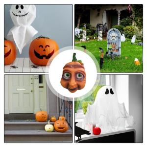 Ausdrucksstarker Gesichtskürbis,Künstliche Kürbisse | Harz-Halloween-Außendekoration | Dekorative Requisiten, Kürbisdekoration für die Halloween-Dekoration zu Hause