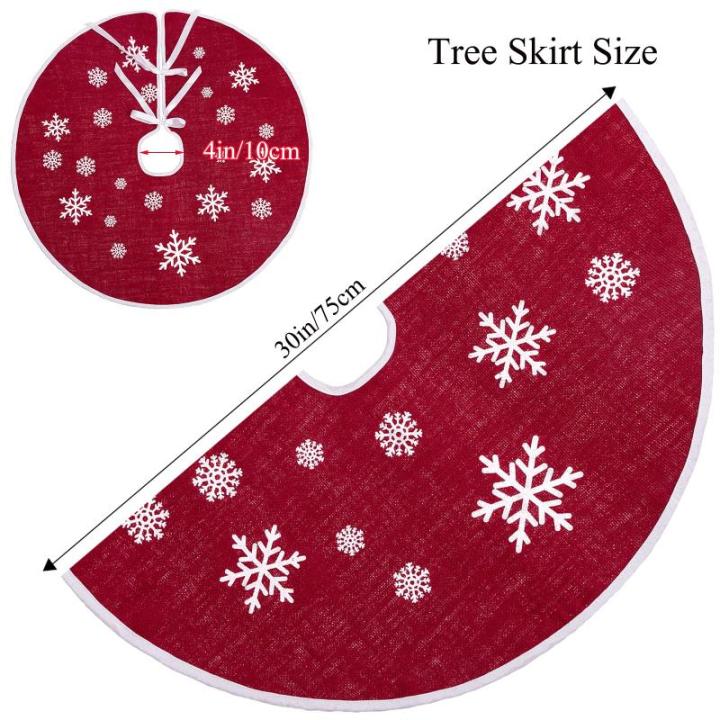 75 cm kerstboomrok rood jute kerstboomtapijt ornamenten decoratie voor Kerstmis