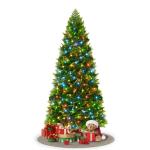 Kunstkerstboom van 180 cm met 250 RGB ledverlichting, premium dennenboom, kunstkerstboom van kunstkerstboom van PE en pvc, met metalen standaard, 800 takpunten, snel op te bouwen k