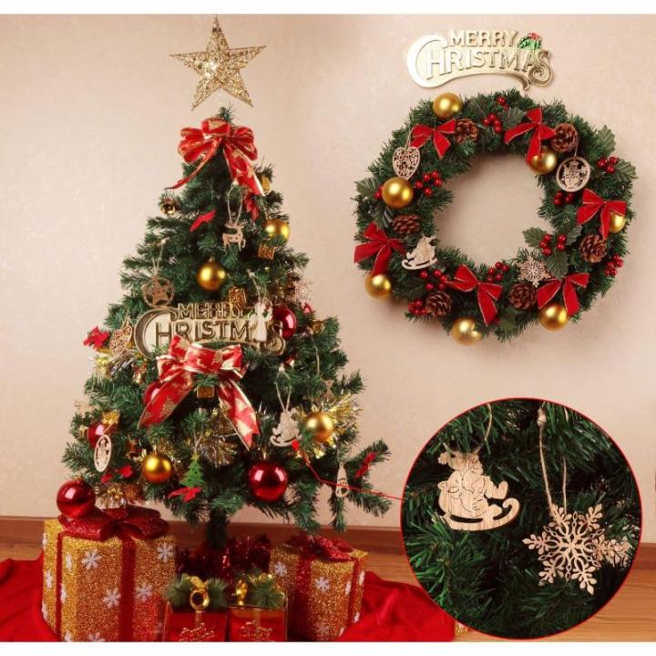 Houten Kerstornamenten, 12-delige Houten Kerstdecoratie Hanger met Houten Hhanger Sneeuwvlok Boomversiering,Kerst Hout,Hangende Houten Kerstboomversiering met Houten Doos