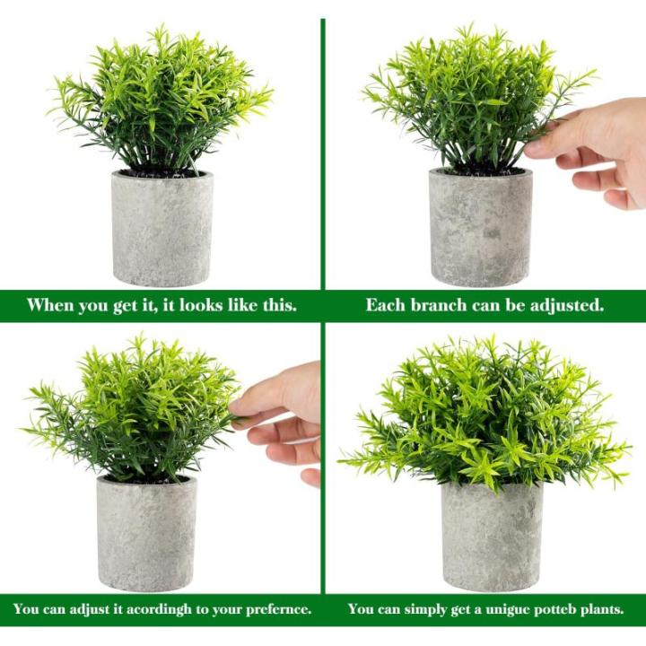 4 stuks , mini-kunstplant als echte eucalyptus, rozemarijn, vetplanten, voor tafeldecoratie keuken, huis, balkon, kantoor, bureau, binnendecoratie