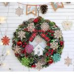 18 x sneeuwvlokken van hout, 9 designs, kerstboomversiering, houten sneeuwvlok, 7,5 cm, houten hangers Kerstmis met henneptouw, onafgewerkte kerstboomhangers van natuurlijk hout vo