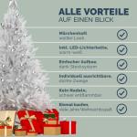 Kerstboom Kunstboom 350 Tips Metalen Voet 150 cm PVC Dichte Takken Kerstboom Wit