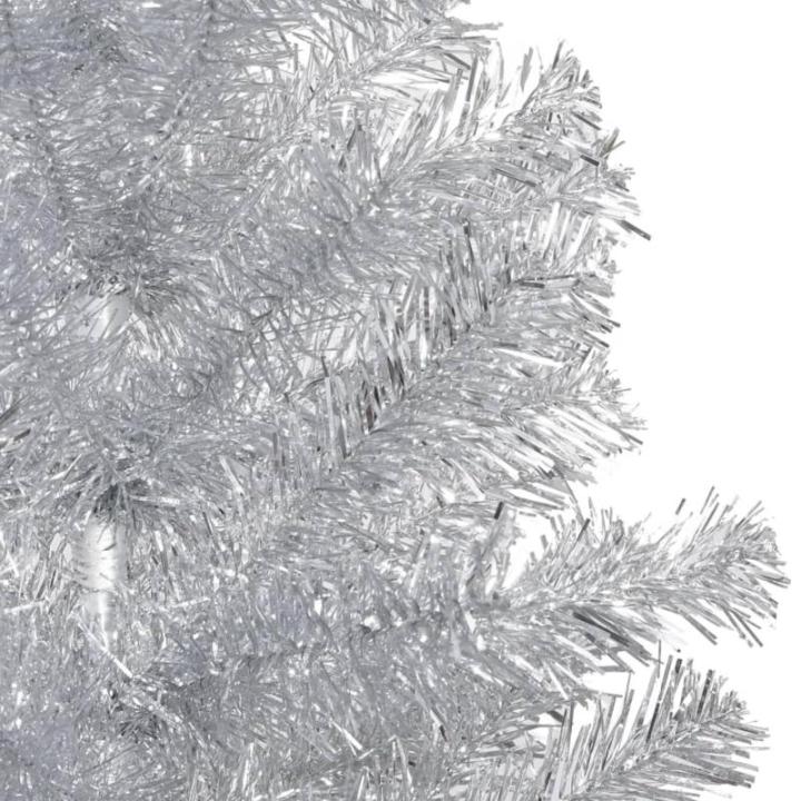 Künstlicher Weihnachtsbaum mit Ständer Christbaum Tannenbaum Kunstbaum Weihnachten Künstlicher Weihnachtsbaum Weihnachtsdeko Silber 240 cm PET