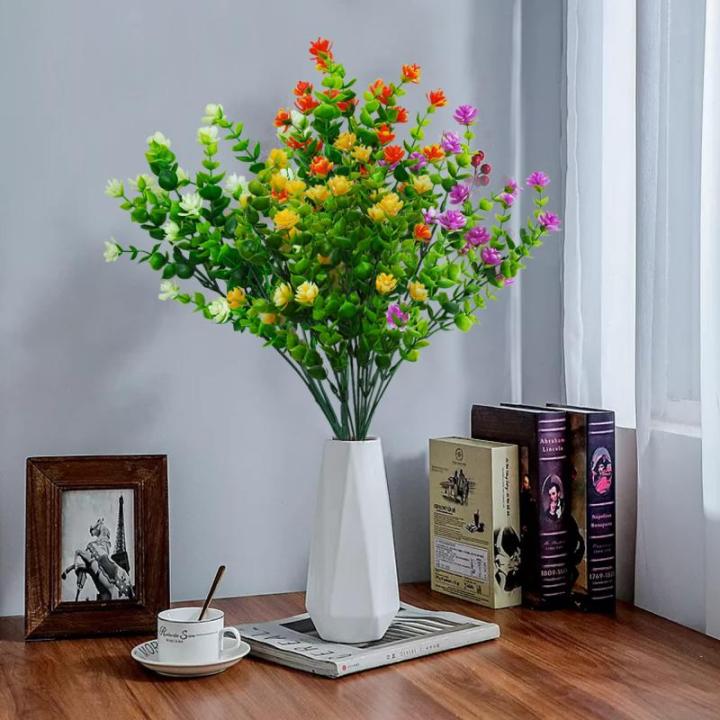 6 bundels , balkon, , weerbestendig, kunstplanten, buiten, boeket, planten, uv-bestendig, balkonplanten, net echt voor balkonbak, binnen, buiten, type C