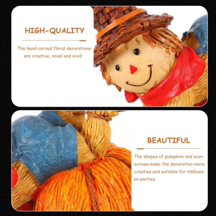 3 STK Kürbis-Vogelscheuche Vogelscheuche-kürbis-Ornamente Halloween-partygeschenke Künstliche Halloween-kürbisse Scarecrow-figurenspielzeug Kürbishandwerk Belohnung Herbst Har