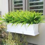 6 stuks , 40 cm, gras, kunststof planten, binnen en buiten, uv-bestendig, groen kunstgras voor thuis, raam, tuin, terras, pad, veranda, decoratie