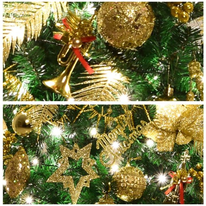 Fuß Echter Weihnachtsbaum, Premium Fichte mit Scharnier, inklusive Ständer mit Wurzeln, umweltfreundlicher Weihnachtsbaum, für Weihnachtsdekoration,B,350cm(11.5ft)