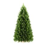 Künstlicher Weihnachtsbaum 210cm, Tannenbaum mit Holzständer, PVC+PE Christbaum Weihnachtsbaum inkl. 1150 Spitzen, für Weihnachtsdeko Mehrweg