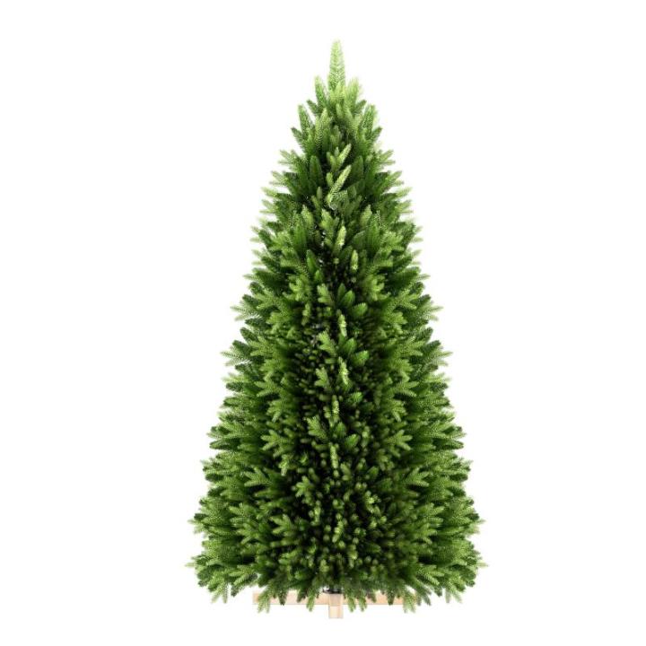 Künstlicher Weihnachtsbaum 180cm, Tannenbaum mit Holzständer, PVC+PE Christbaum Weihnachtsbaum inkl. 950 Spitzen, für Weihnachtsdeko Mehrweg