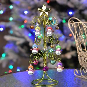 Aangepaste familienaam kerstboom Kerstmis sneeuwpop familie boom kristal kerstboom voor Kerstmis decoratie geschenken voor vrouwen vrouw vriend vriend, stijl 2-3