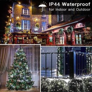 Kerstboomverlichting Wit, 20M 200 LED Lichtsnoer, Waterdicht Lichtketting, Kerstlichtsnoer, voor en buiten, 8 verlichtingsmodi, Timerfuncties, Decoratie Kerstmis