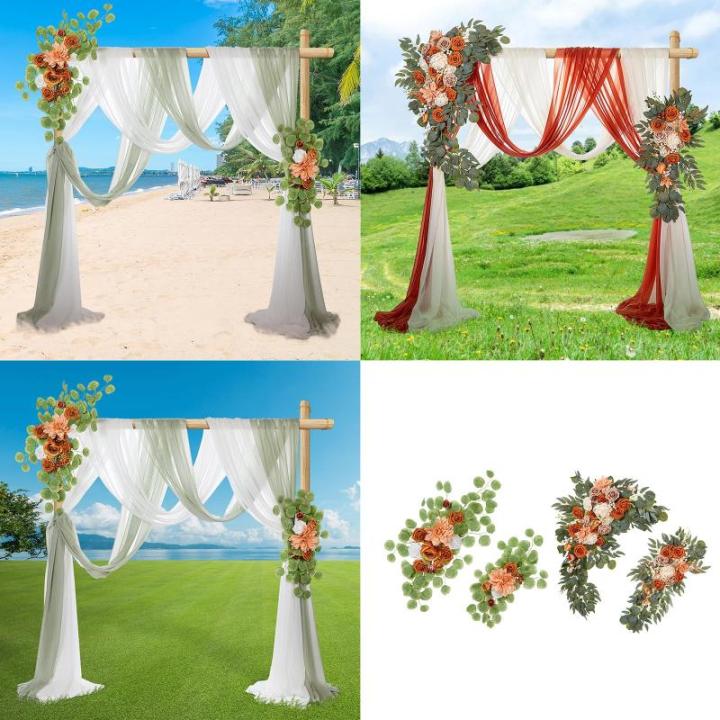 2 Stück Künstliche Hochzeitsblumendekorationen Hängende Blumenarrangements Hochzeitszeremonie Empfangsdekoration Freien