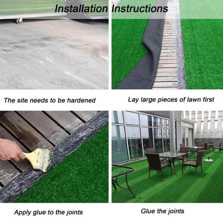 Kunstrasen, Kunstrasen, 2,5 cm Florhöhe, Grasteppich mit Entwässerungslöchern, Kunstrasenmatte, verschleißfeste, rutschfeste Gartenrasenrolle für Haustierspielplätze (Farbe: 