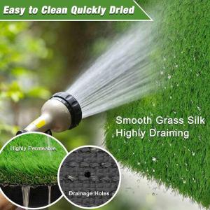 Kunstrasen, Kunstrasen, 25 cm, Kunstrasen, Astroturf-Teppich, für drinnen und draußen, Grasteppiche für die Terrasse mit Abflusslöchern für Hunde, Garten, Rasen, Landschaft, B